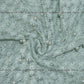 Siyani Sage Green Thread And Pearl Embroidered Net Fabric