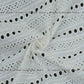 Siyani Kora Cotton Dyeable Cutwork Holes And Stripes Chikankari Embroidered Fabric