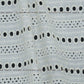 Kora Cotton Dyeable Cutwork Holes And Stripes Chikankari Embroidered Fabric - Siyani Clothing India