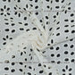 Siyani Kora Cotton Dyeable Cutwork Floral And Leaf Chikankari Embroidered Fabric