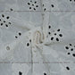Siyani Kora Cotton Dyeable Cutwork Flowers And Thread Chikankari Embroidered Fabric