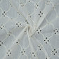Siyani Kora Cotton Dyeable Cutwork Spiral Pattern Chikankari Schiffli Embroidered Fabric