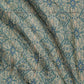 Beige Floral Print Raw Silk Fabric - Siyani Clothing India