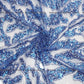 Siyani Royal Blue Hand Embroidered Net Fabric