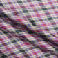 Magenta Checks Cotton Spun Fabric - Siyani Clothing India