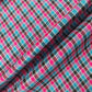Pink And Blue Checks Cotton Spun Fabric - Siyani Clothing India