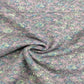 Siyani Gray Flowers Printed Wool Fabric