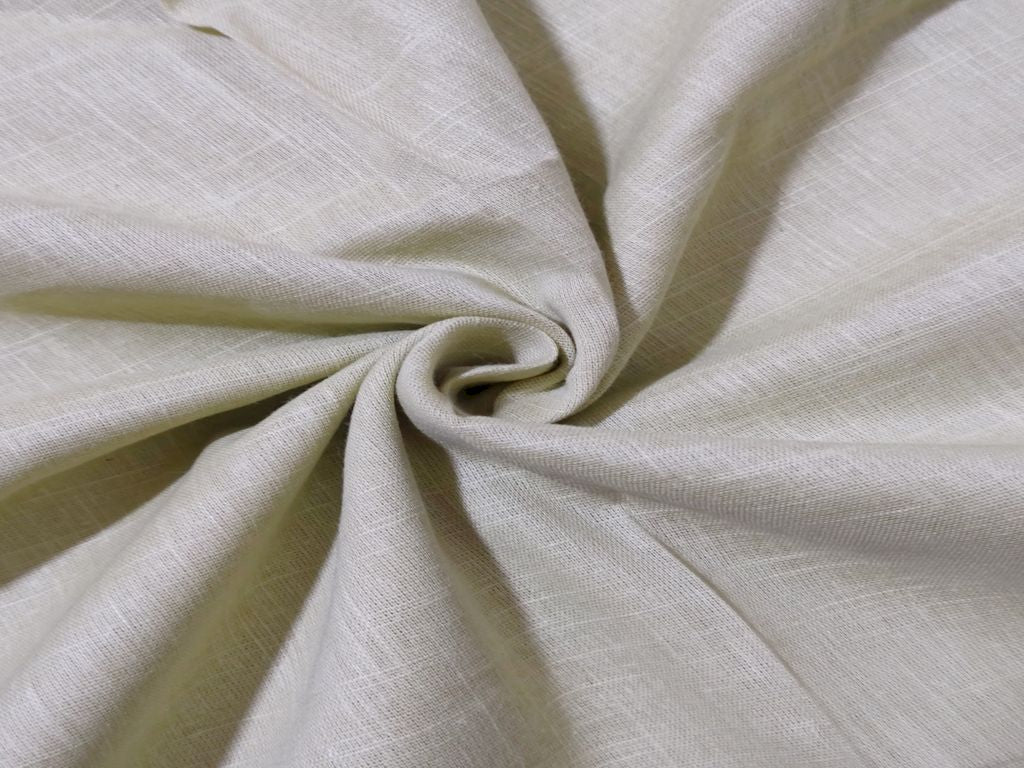 Siyani Cream Cotton Slub Fabric