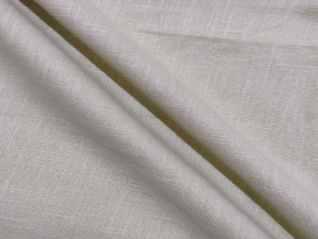 Cream Cotton Slub Fabric - Siyani Clothing India