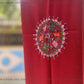 Maroon Pure Wool Embroidered Handmade Shawl - Siyani Clothing India