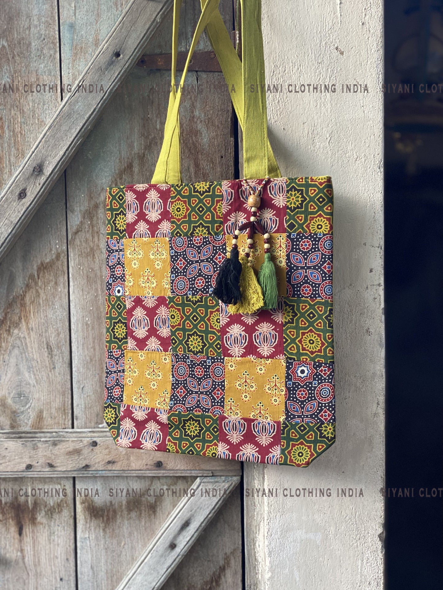 Multicolor Batik Design Handmade Sling Bag - Siyani Clothing India