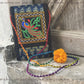 Turquoise Thread Embroidered Handmade Sling Bag - Siyani Clothing India