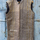 Siyani Beige Solid Sustainable Handloom Cotton Handmade Nehru Jacket