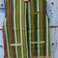 Siyani Green Multicolor Handwoven Handloom Cotton Handmade Nehru Jacket