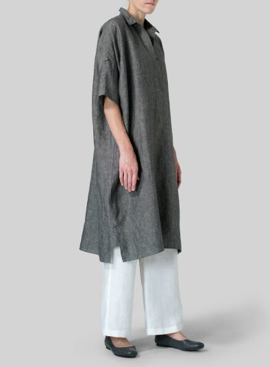 Grey Cotton Kurta With Palazzo - Siyani Clothing India