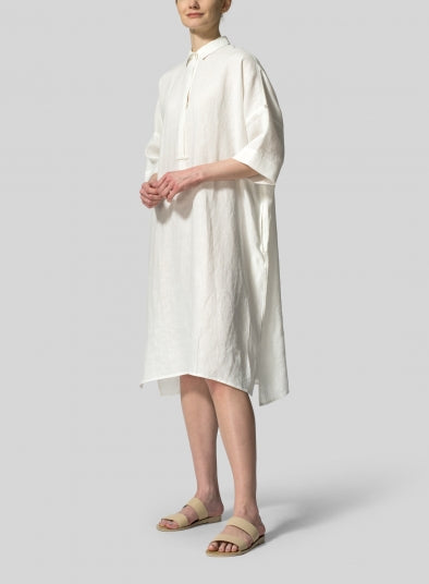White Linen Tunic - Siyani Clothing India