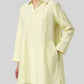 Lemon Yellow Linen Tunic With Pants - Siyani Clothing India
