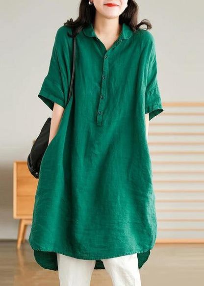 Siyani Dark Green Cotton Kurta With Palazzo