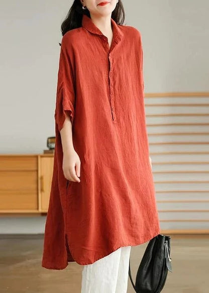 Siyani Orange Cotton Kurta With Palazzo