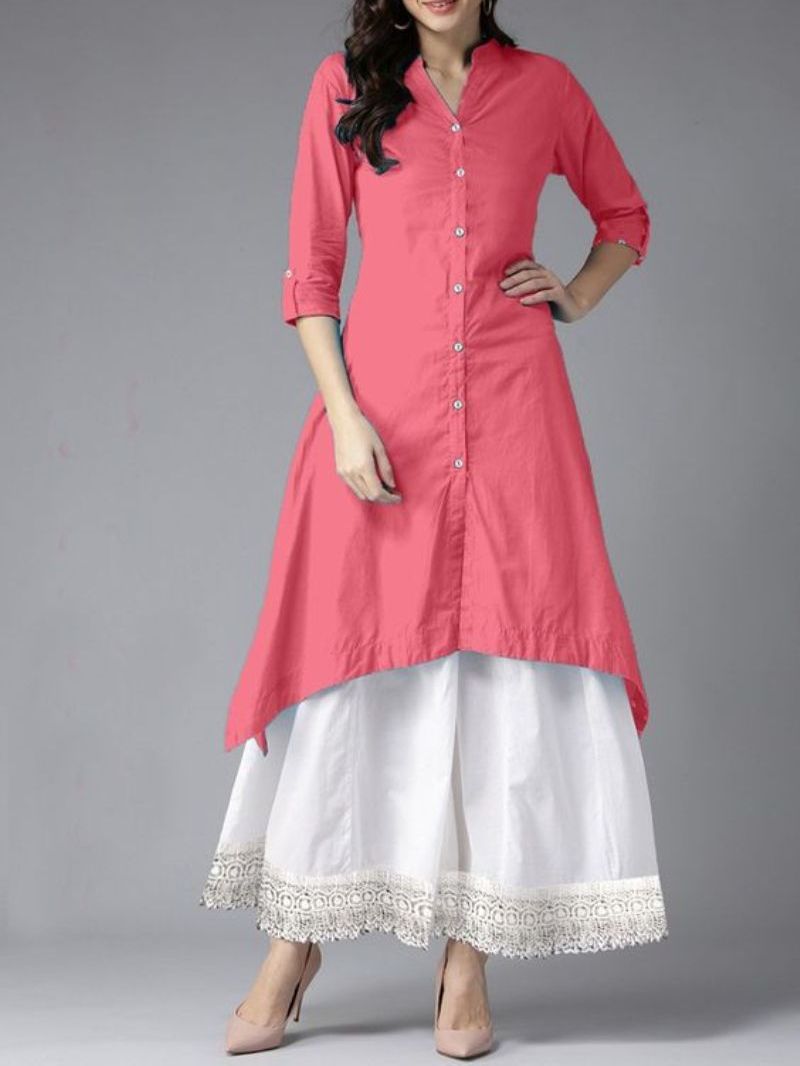 Pink Rayon Kurta With Palazzo Siyani Clothing India