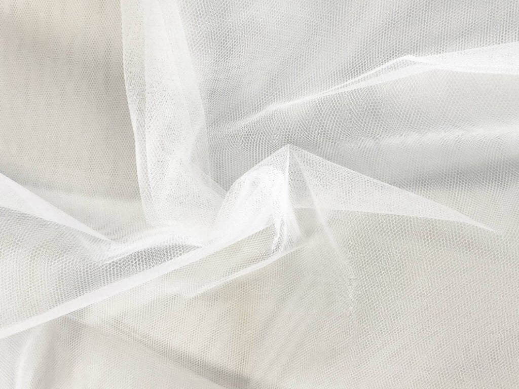 White Plain Net Fabric – Siyani Clothing India