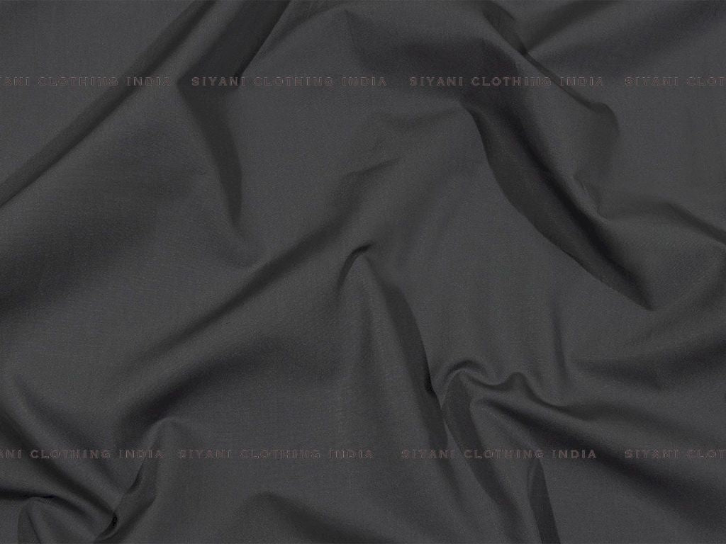 Siyani Grey Cotton Poplin Lycra Fabric