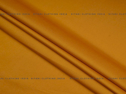 Mustard Cotton Poplin Lycra Fabric - Siyani Clothing India
