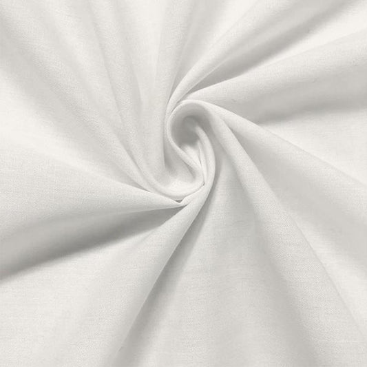 Cotton Blend Fabric White Siyani Clothing India