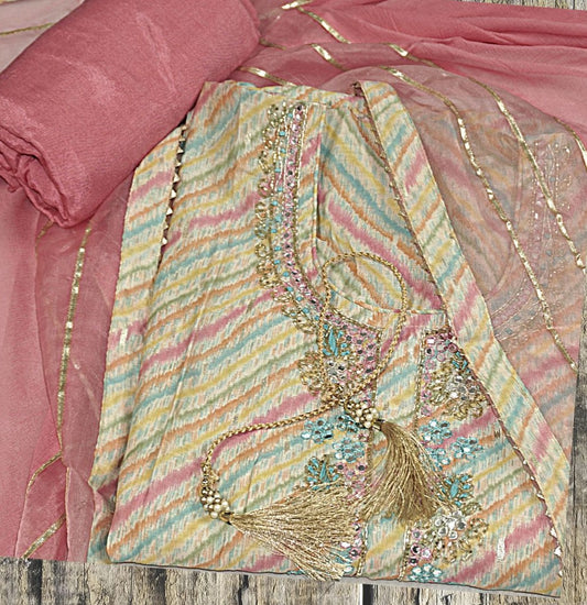 Siyani Multicolor Modal Printed Unstitched Salwar Suit